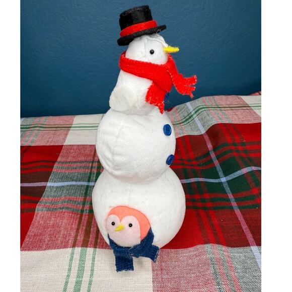 2023 Wondershop Target 8.25" Featherly Friends Fabric Bird Snowman Figurine - Picture 2 of 4